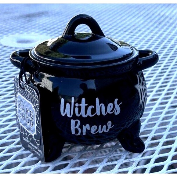 ***SOLD*** The Bakeshop Witch's Brew Halloween Cauldron Rare HTF Gloss Black - Picture 2 of 8